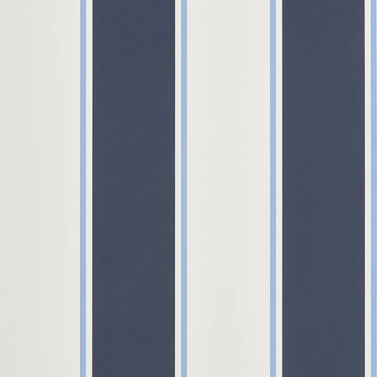PRL703/03 Mapleton Stripe Signature Florals Midnight Wallpaper by Ralph Lauren