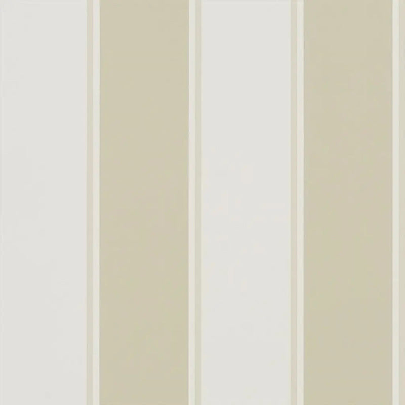 PRL703/07 Mapleton Stripe Signature Florals Stone Wallpaper by Ralph Lauren