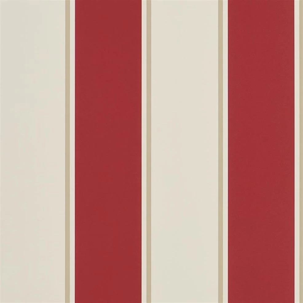 PRL703/08 Mapleton Stripe Signature Stripe Library Wallpaper By Ralph Lauren