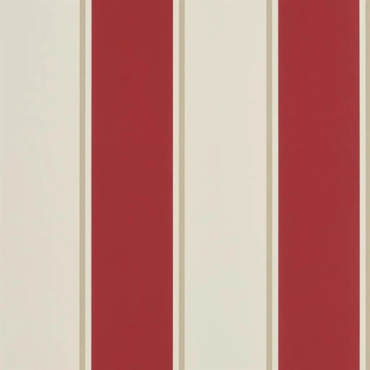 PRL703/08 Mapleton Stripe Signature Florals Vermilion Wallpaper by Ralph Lauren