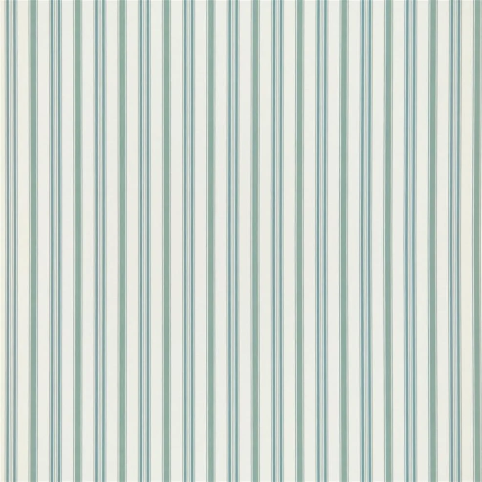 PRL709/08 Basil Stripe Signature Stripe Library Wallpaper By Ralph Lauren
