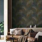 PS33316 Felce Tonale Blue Wallpaper by Galerie