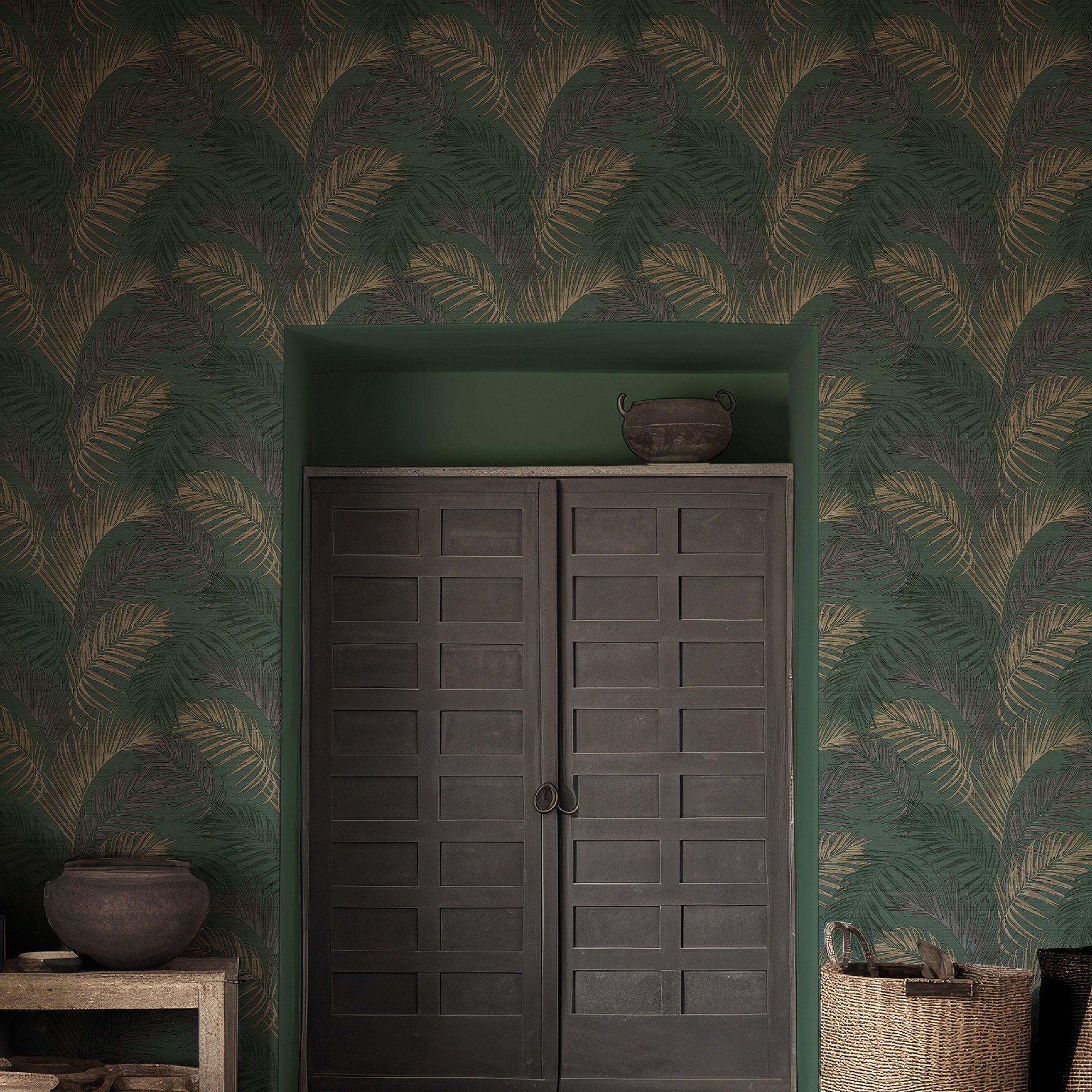 PS33317 Felce Tonale Green Wallpaper by Galerie