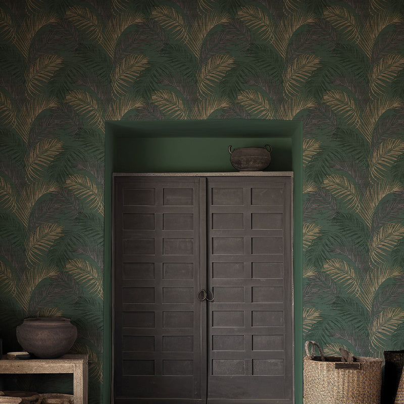 PS33317 Felce Tonale Green Wallpaper by Galerie