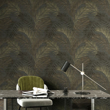 PS33319 Felce Tonale Black Wallpaper by Galerie