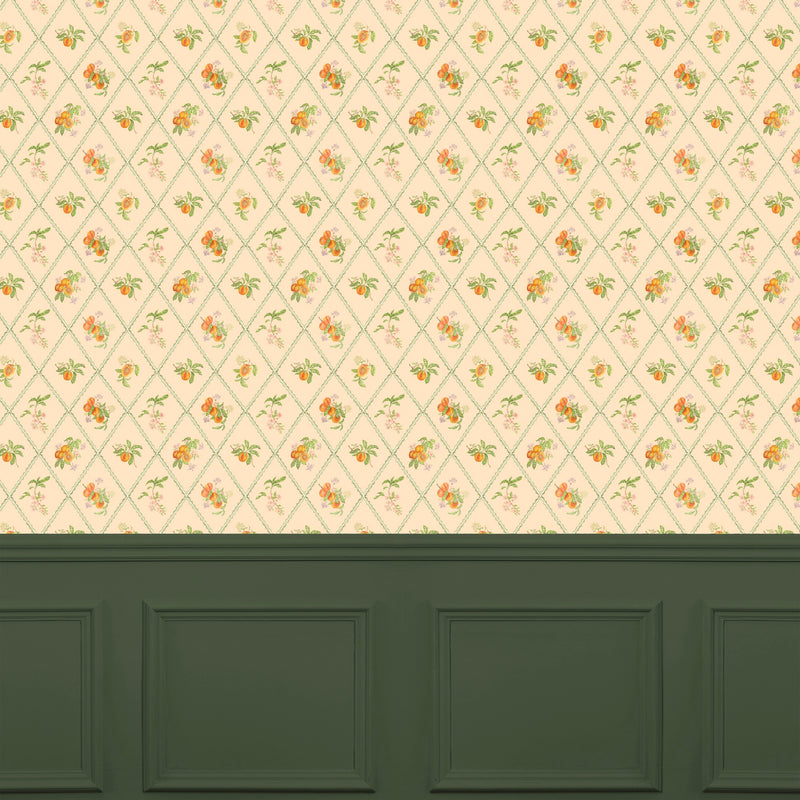 Peach Trellis Melba Wallpaper by Voyage Maison | PTRELLI/WPO/MEL