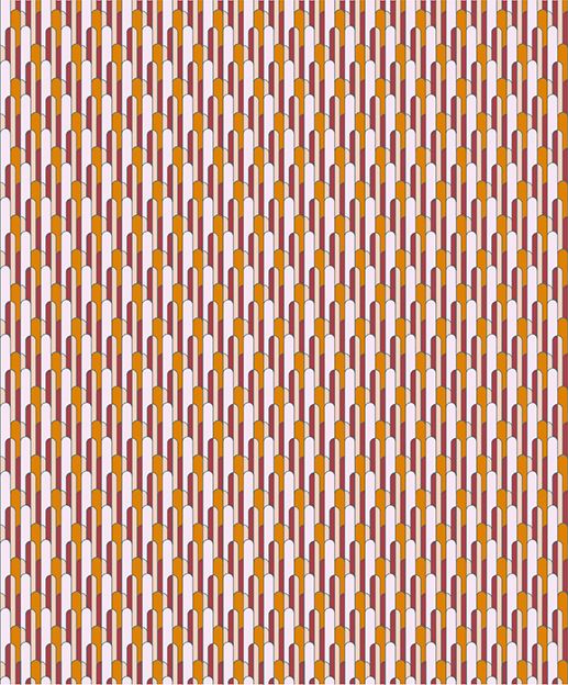 PU2901-5 Deco Apricot Urquiola Wallpaper by Tres Tintas