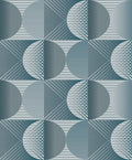 Round Teal Urquiola Wallpaper by Tres Tintas