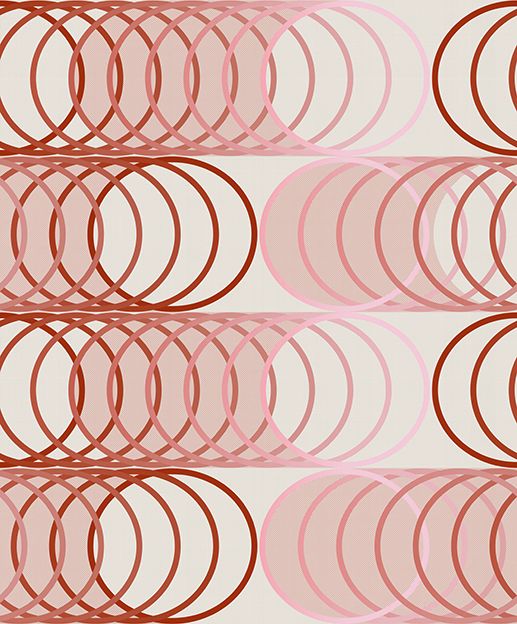 PU2906-3 Circles Cinnamon Urquiola Wallpaper by Tres Tintas