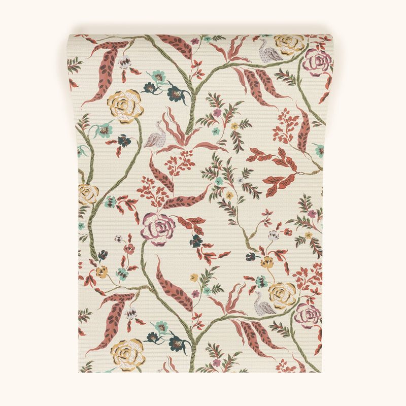 W-EV-CO-CT-24-70 Eversley Cinnamon Tobacco Wallpaper by Parker & Jules