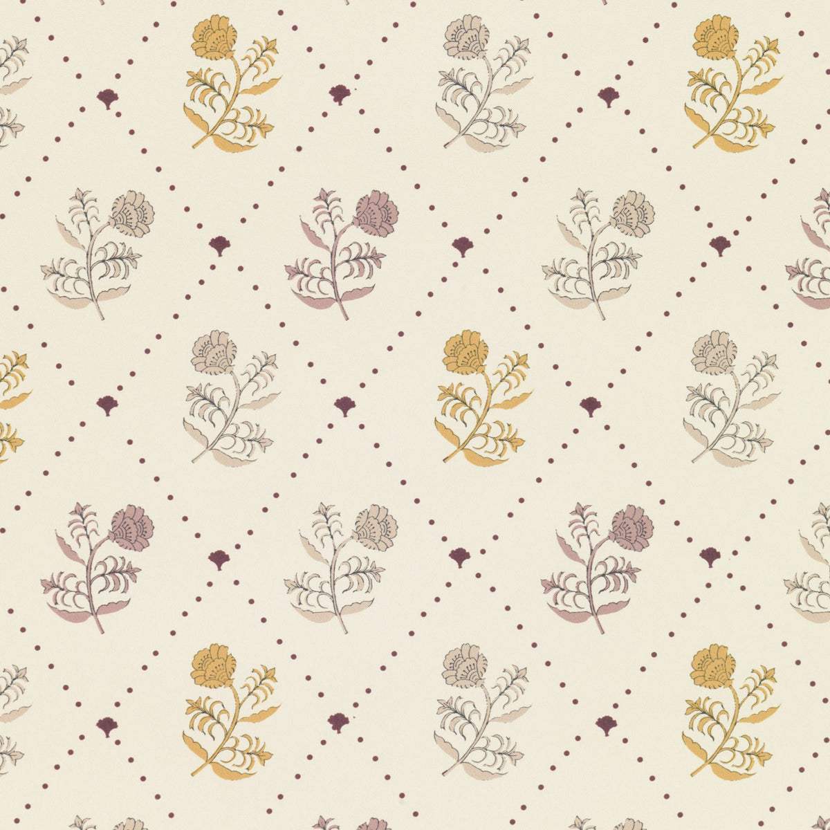 Jaipur Saffron Rose Wallpaper by Parker & Jules