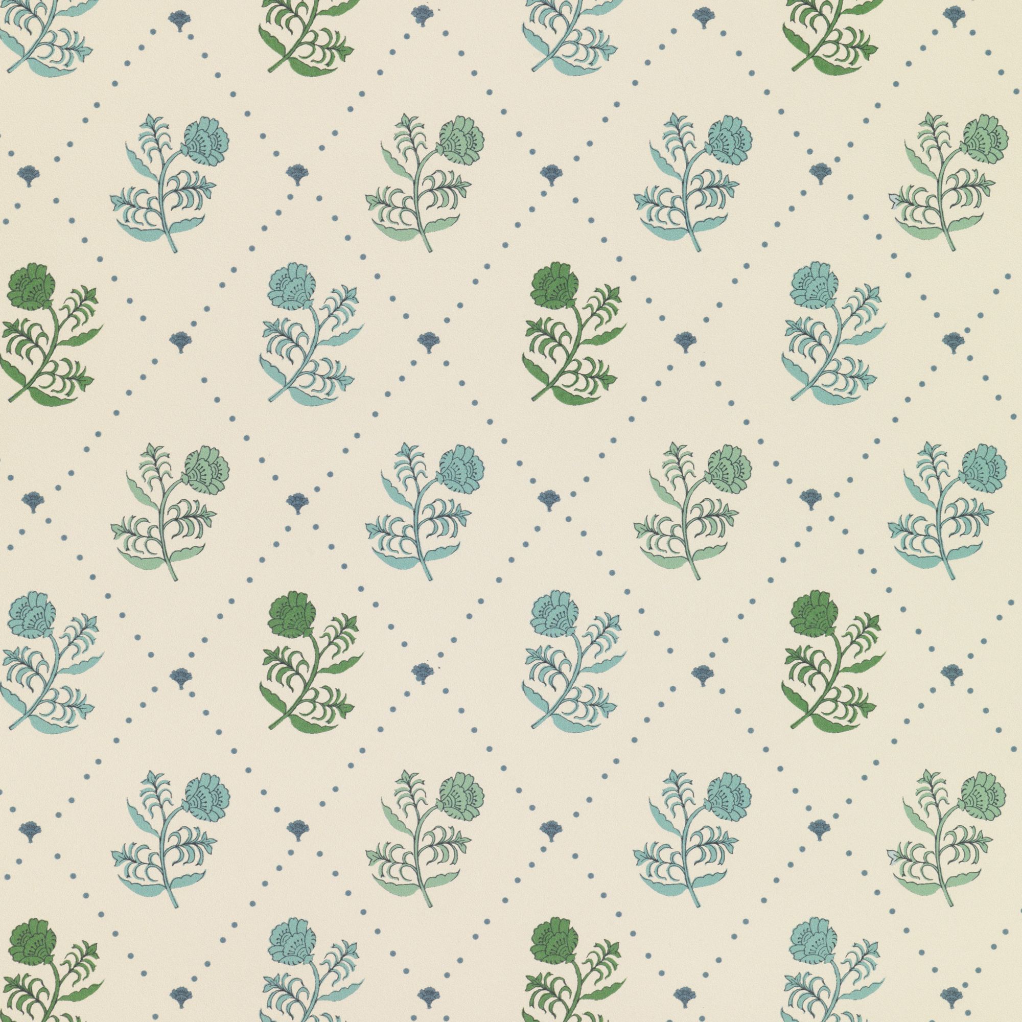 W-J-CO-ET-24-70 Jaipur Em Turq Wallpaper by Parker & Jules