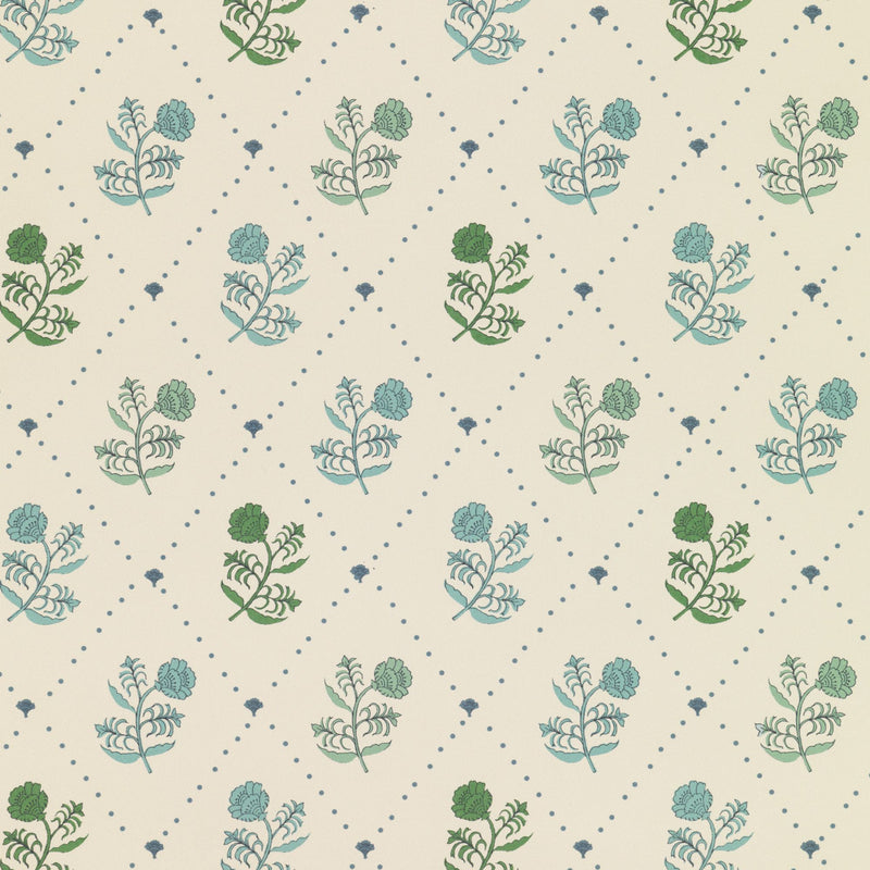 W-J-CO-ET-24-70 Jaipur Em Turq Wallpaper by Parker & Jules