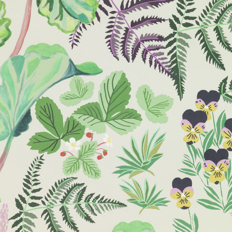 W-SF-CO-SG-24-70 Strawberry Fields Spring Green Wallpaper by Parker & Jules