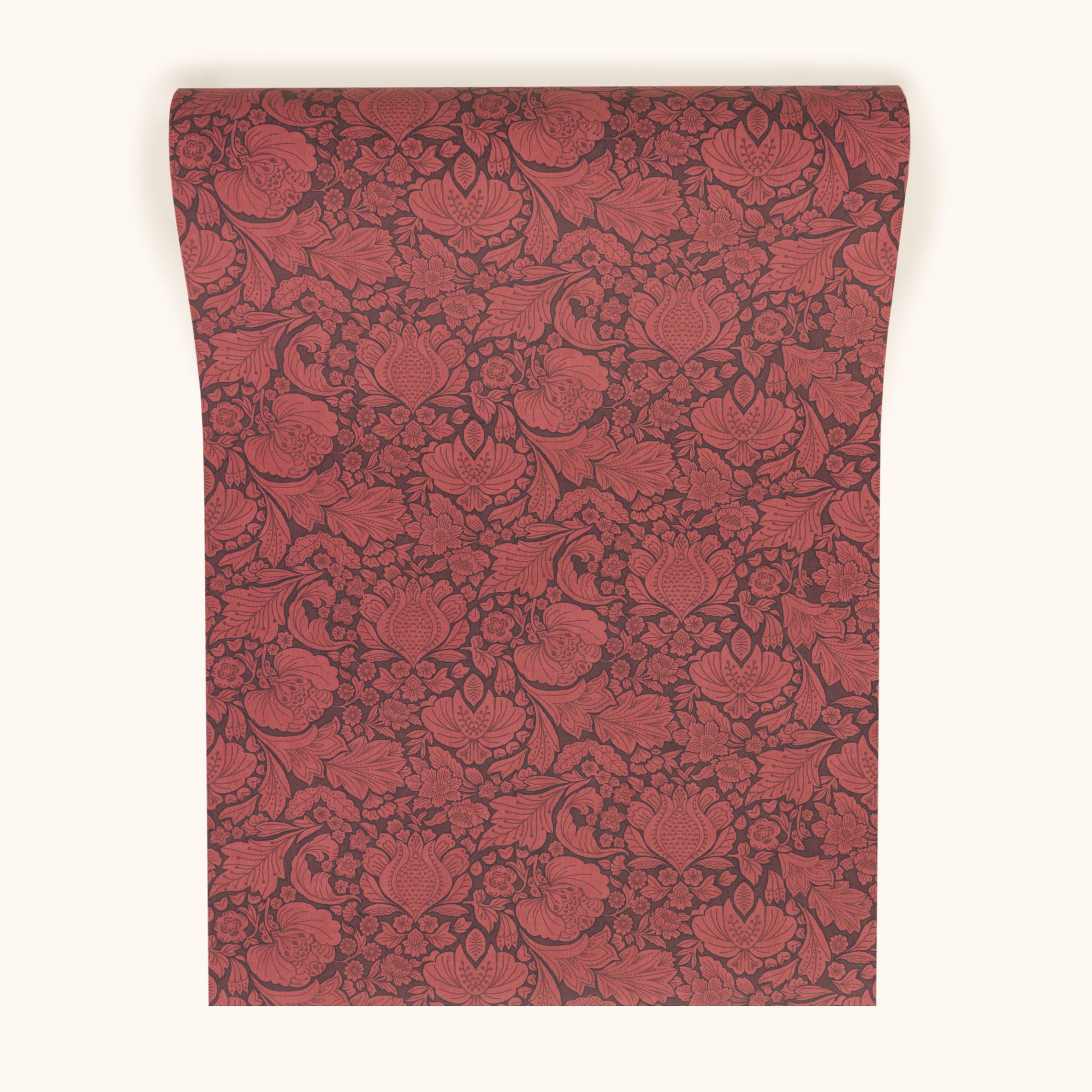 W-FF-CO-C-24-70 Folk Floral Crimson Wallpaper by Parker & Jules