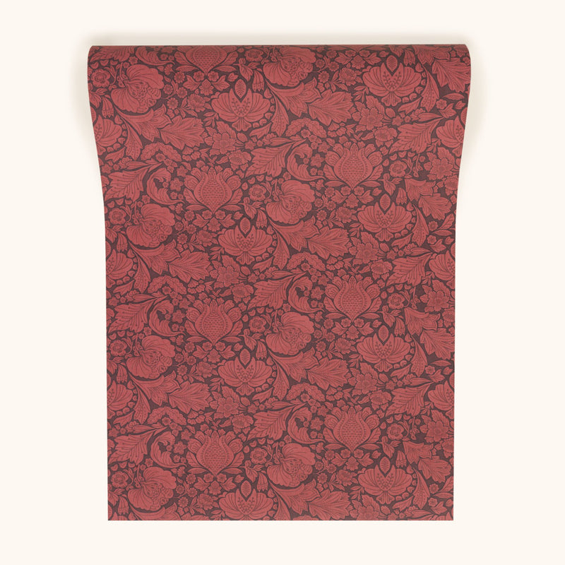 W-FF-CO-C-24-70 Folk Floral Crimson Wallpaper by Parker & Jules