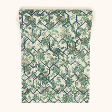 Creeping Trellis Ice Emerald Rose Wallpaper by Parker & Jules