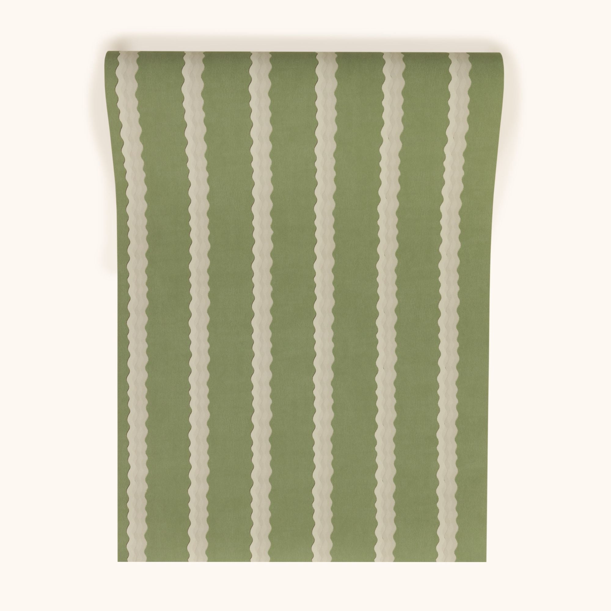 W-DSS-CO-SG-24-70 Double Scroll Stripe Spring Green Wallpaper by Parker & Jules