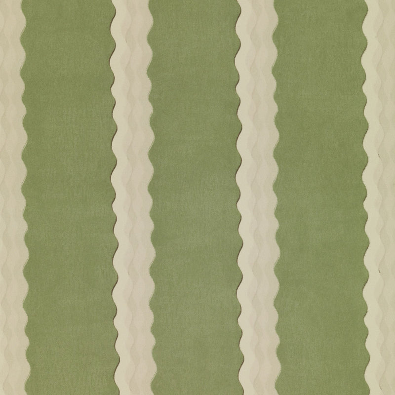 W-DSS-CO-SG-24-70 Double Scroll Stripe Spring Green Wallpaper by Parker & Jules