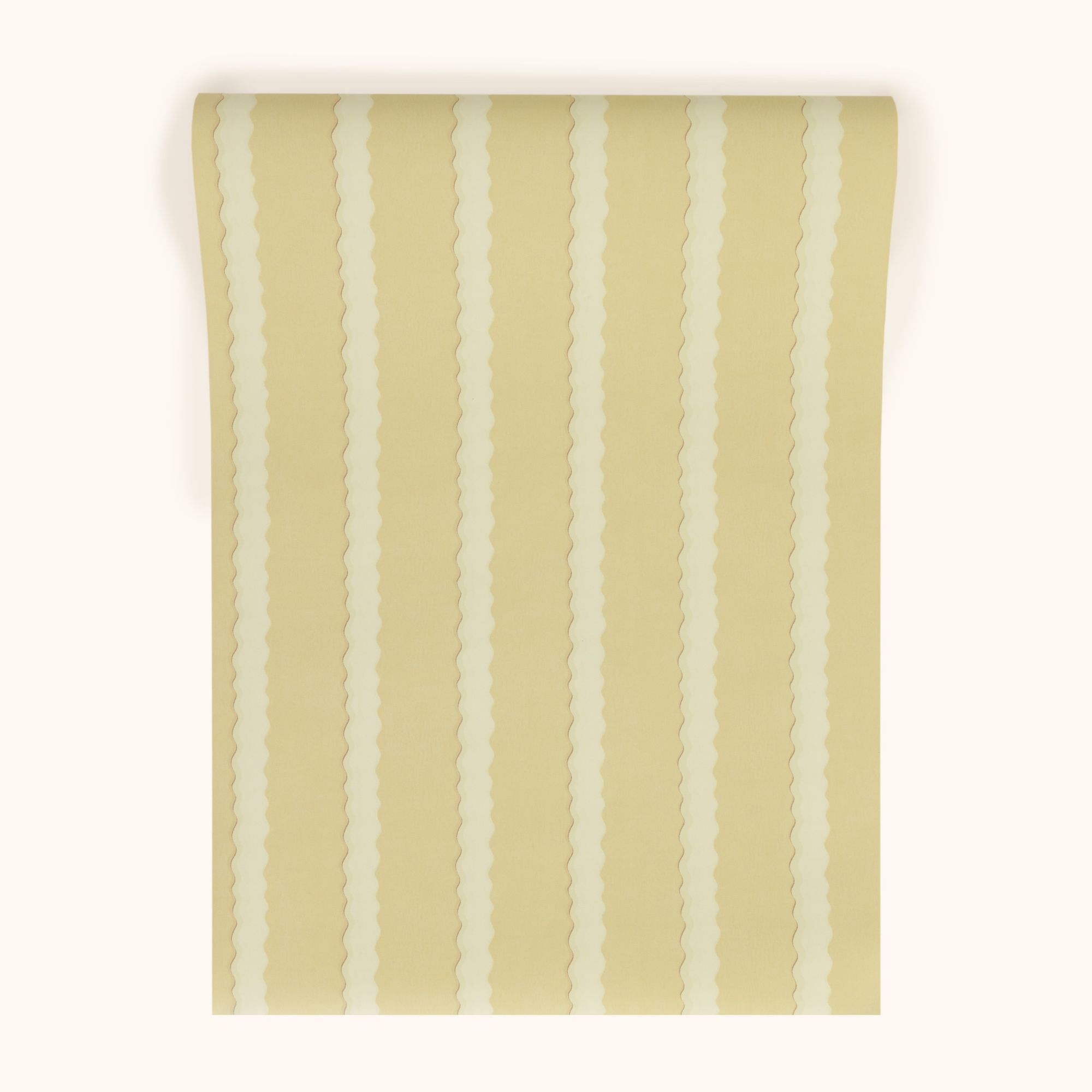 W-DSS-CO-B-24-70 Double Scroll Stripe Butter Wallpaper by Parker & Jules