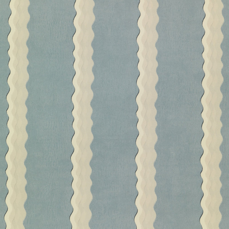 W-DSS-CO-SK-24-70 Double Scroll Stripe Sky Wallpaper by Parker & Jules