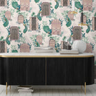 BMHD002/06B Peacock Manor Heart Deco Rose Wallpaper by Brand McKenzie