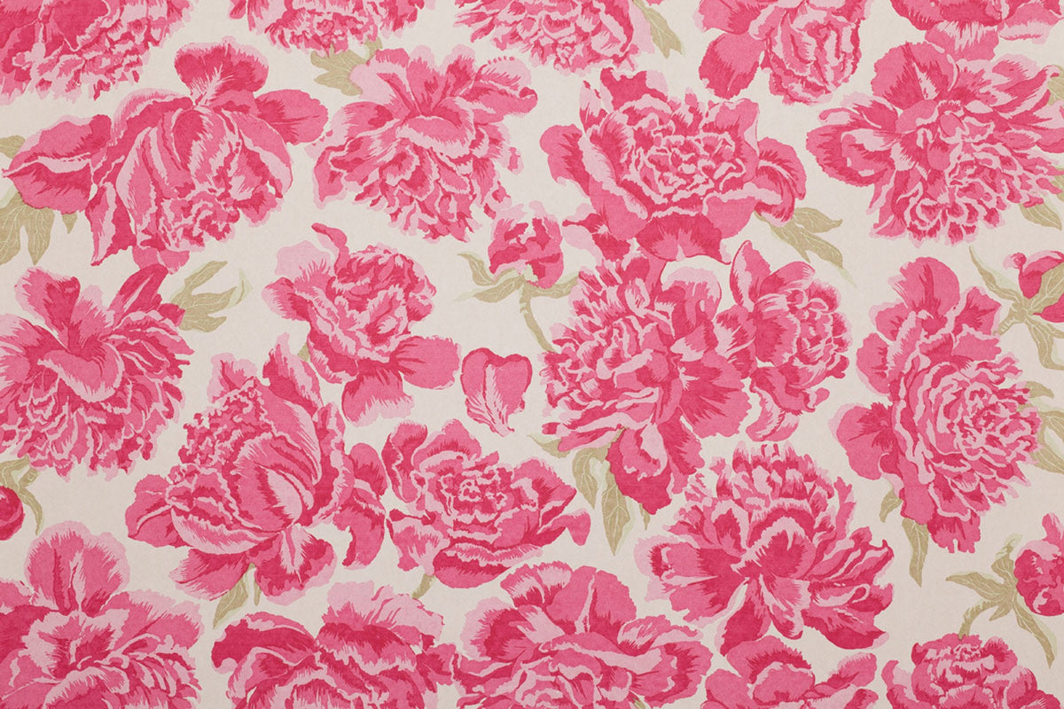 Peonies Fuchsia Wallpaper by Christopher Farr Cloth