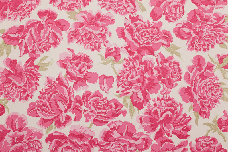 Peonies Fuchsia Wallpaper by Christopher Farr Cloth