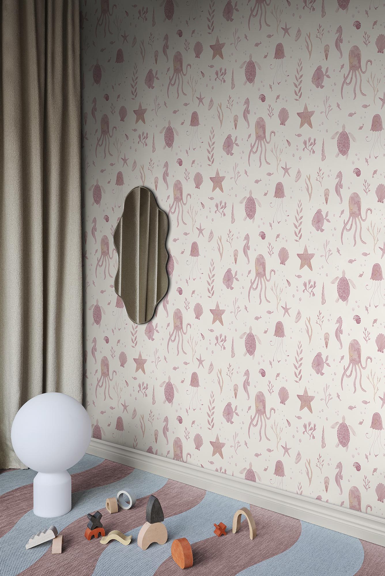 S10717 Pink Della Familjen Wallpaper by Sandberg