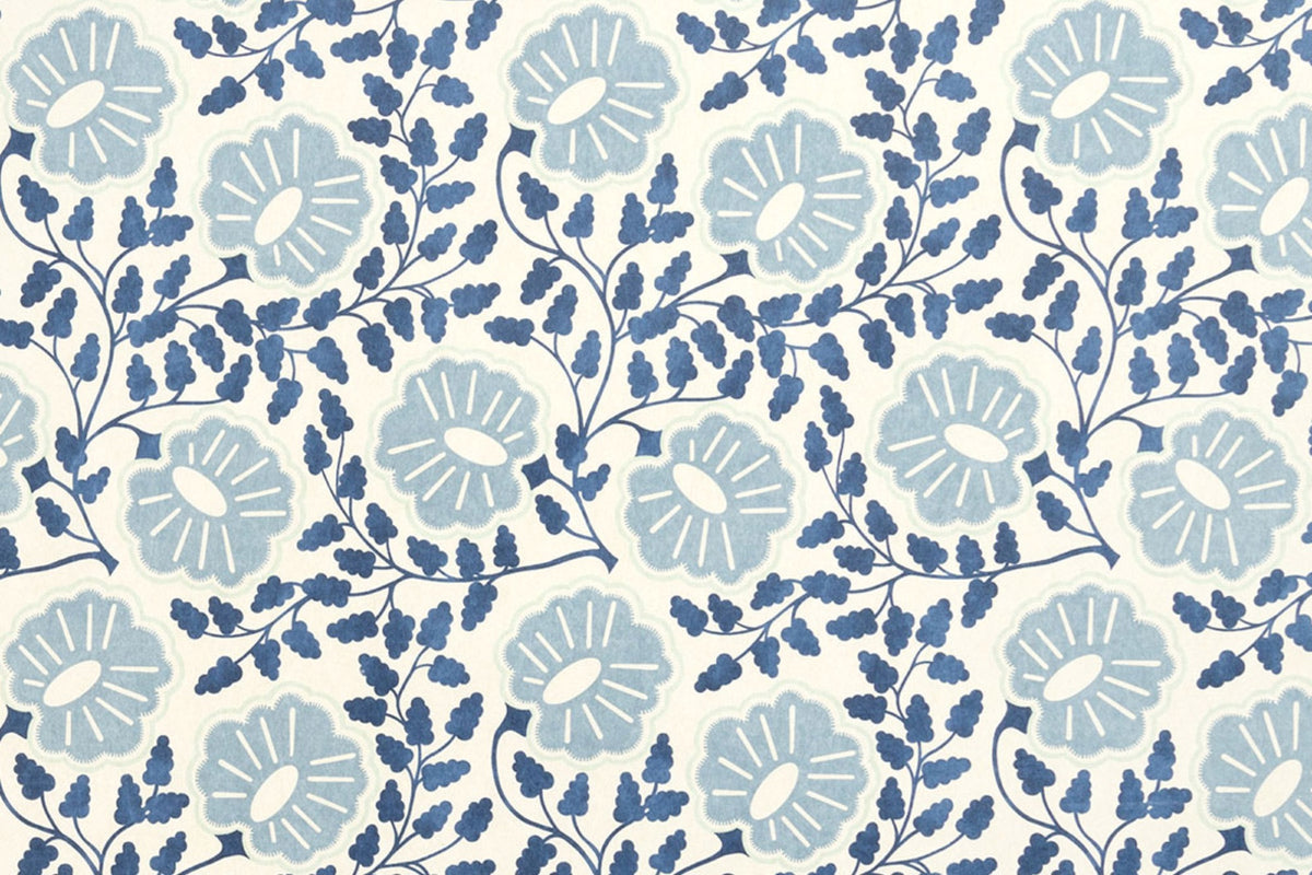 Punch Paisley Cobalt Wallpaper by Christopher Farr Cloth