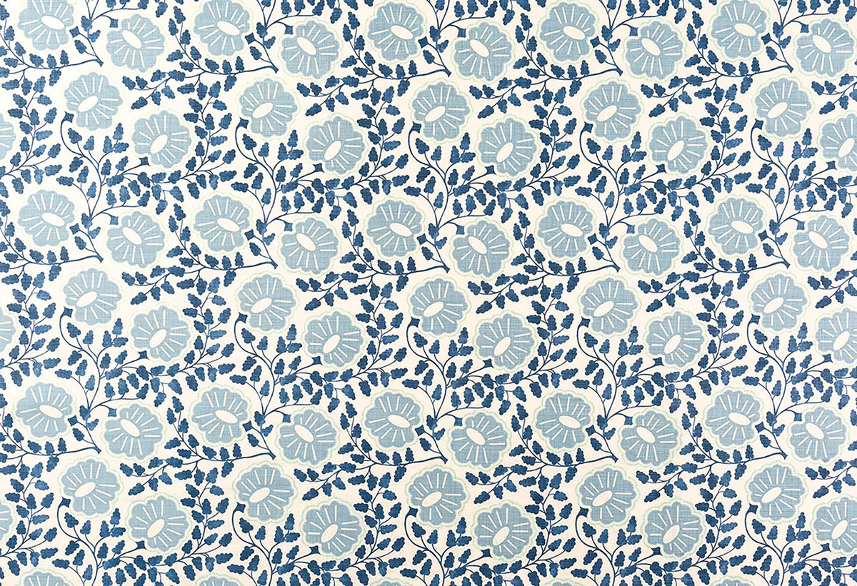Punch Paisley Denim fabric by Christopher Farr Cloth