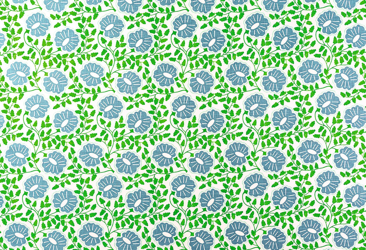 Punch Paisley Green fabric by Christopher Farr Cloth