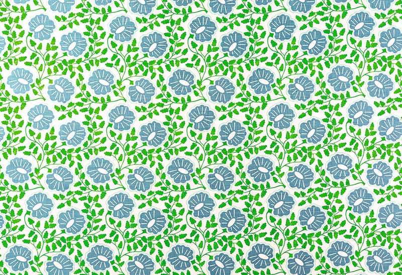 Punch Paisley Green fabric by Christopher Farr Cloth