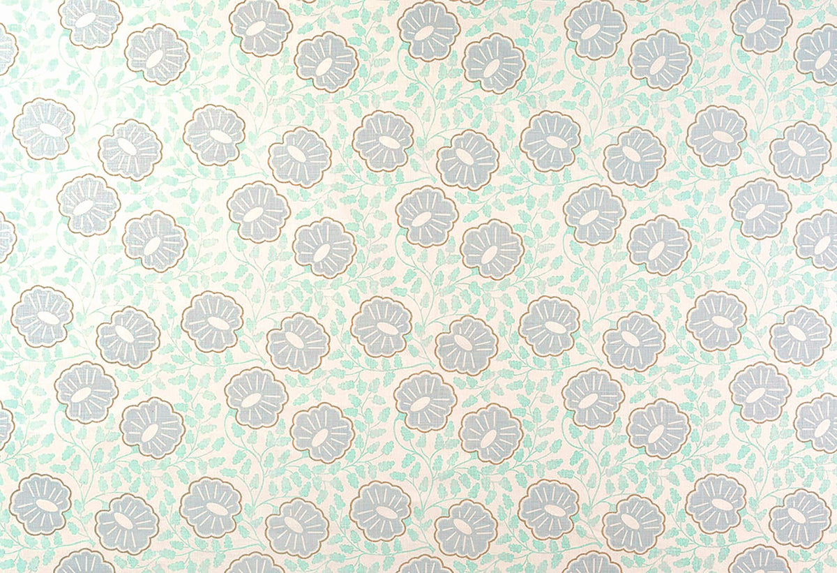 Punch Paisley Pale Blue fabric by Christopher Farr Cloth