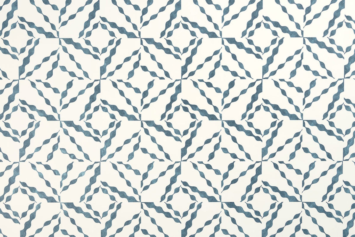 Puzzle Cobalt Wallpaper by Christopher Farr Cloth