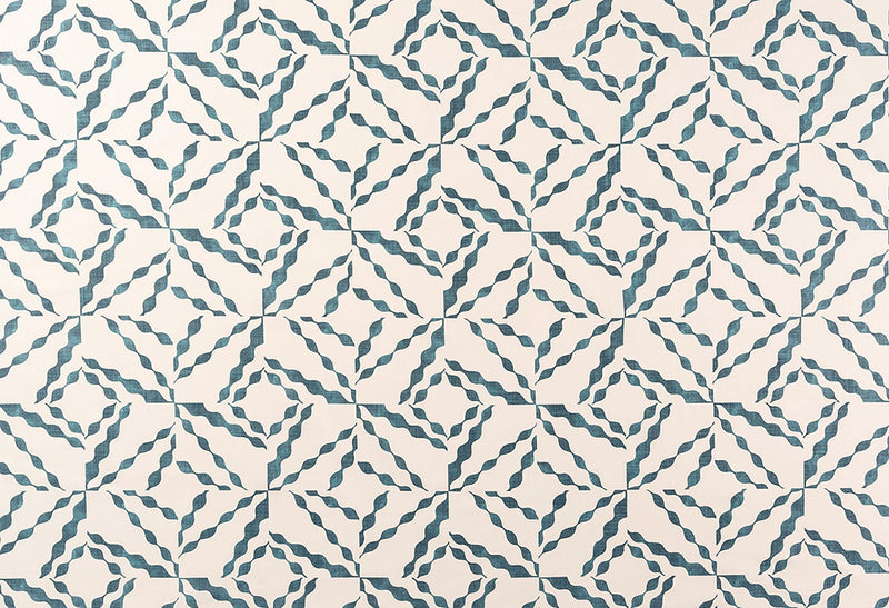 Puzzle Dark Indigo fabric by Christopher Farr Cloth