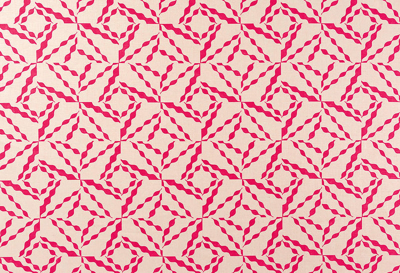 Puzzle Hot Pink fabric by Christopher Farr Cloth