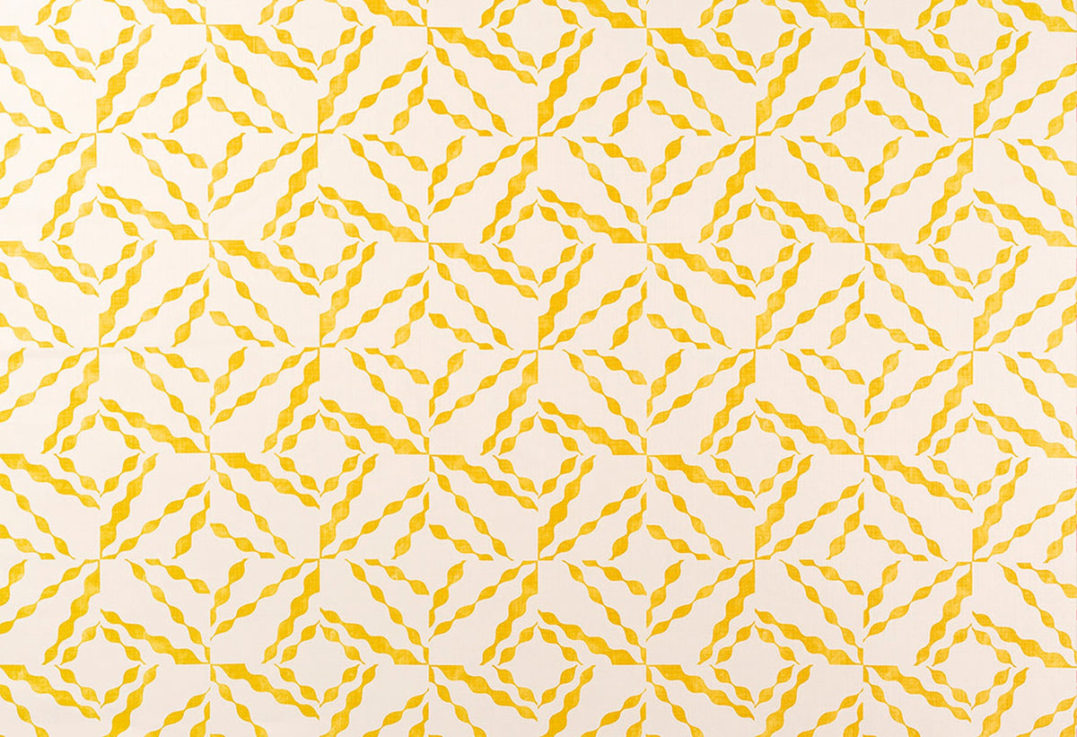 Puzzle Lemon fabric by Christopher Farr Cloth