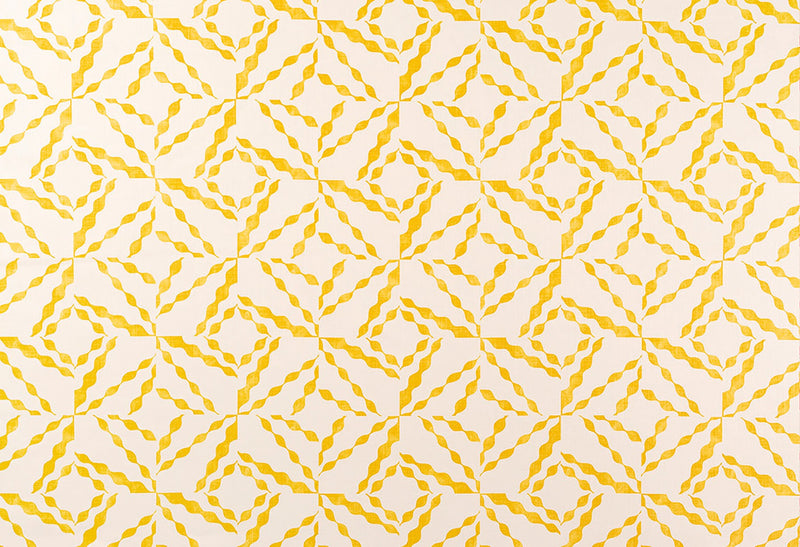 Puzzle Lemon fabric by Christopher Farr Cloth
