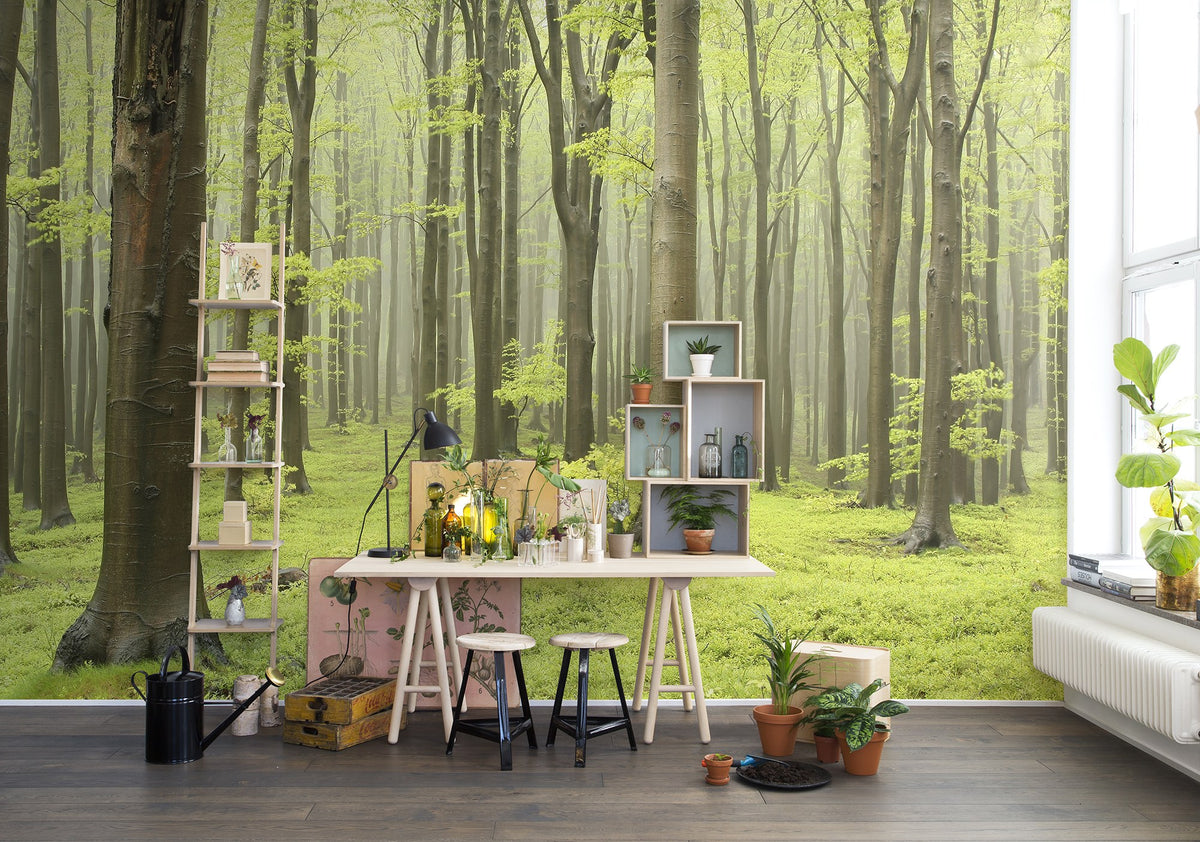 R10101 Deciduous Forest Mural by Rebel Walls