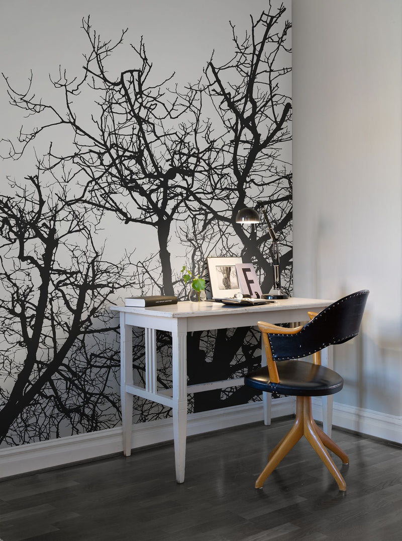 R10121 Branches Panorama Mural by Rebel Walls