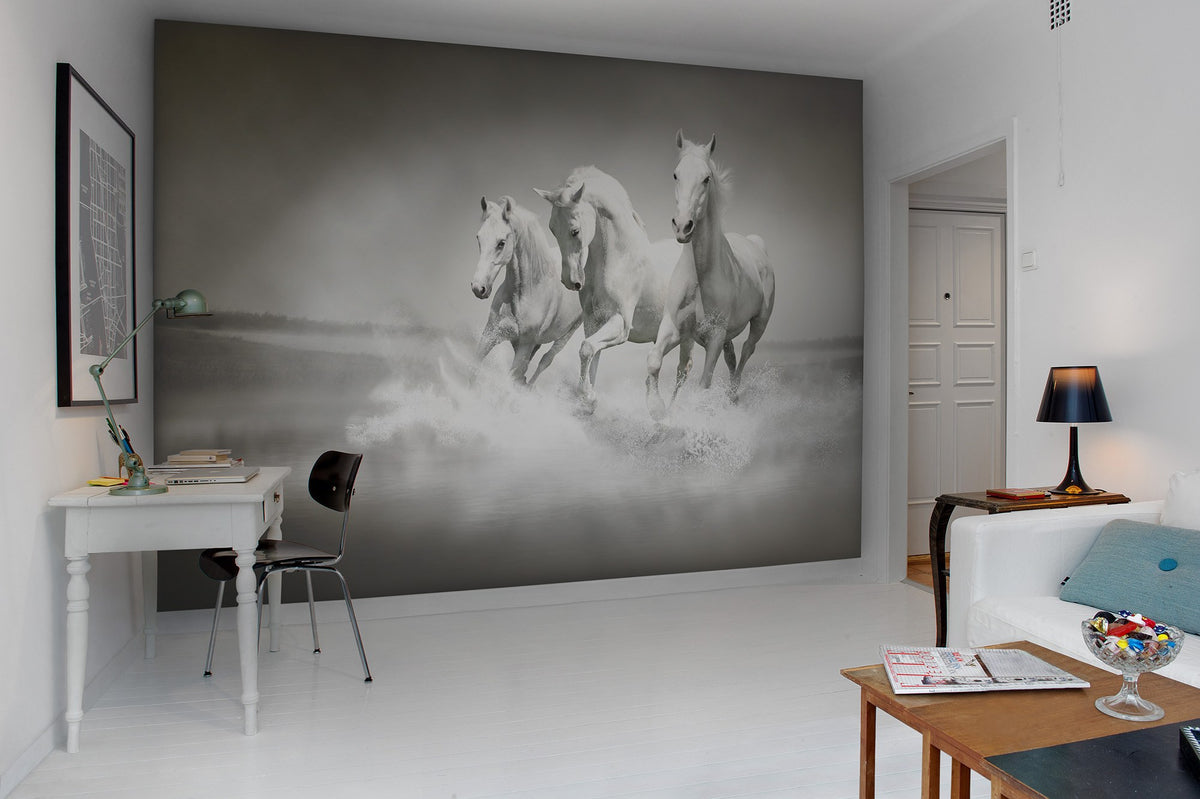 R10201 Horses Panorama Mural by Rebel Walls
