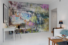R10572 Street Art Brick Wall Panorama Mural by Rebel Walls