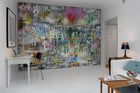 R10623 Cartoon City Graffiti Panorama Mural by Rebel Walls