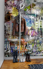 R10623 Cartoon City Graffiti Panorama Mural by Rebel Walls
