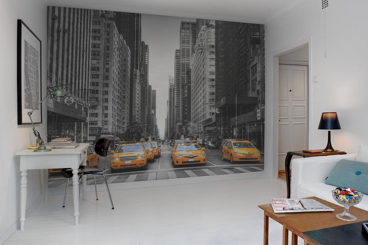 R10711 N.Y. Cab Panorama Mural by Rebel Walls