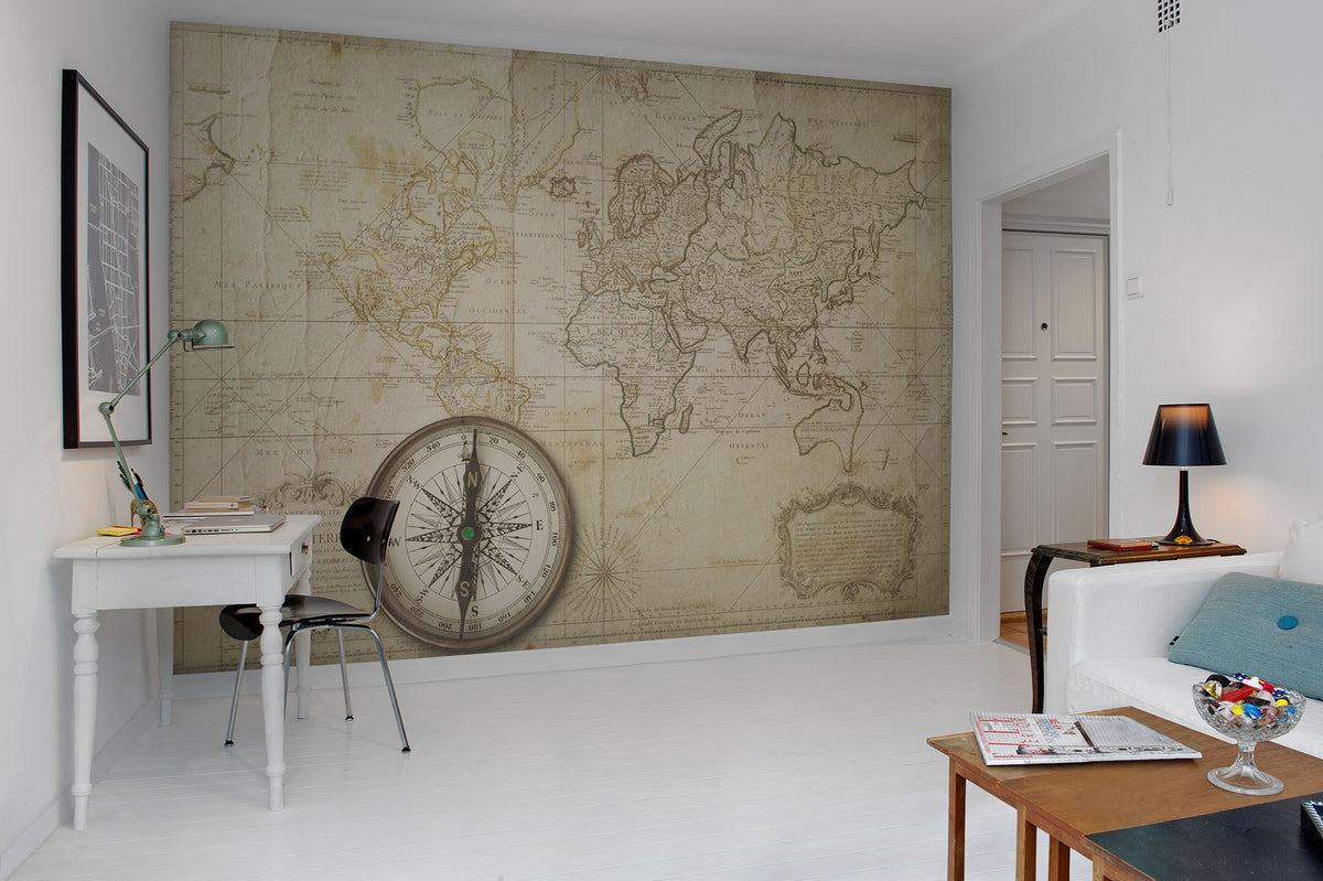 R10761 Du Globe Terres Panorama Mural by Rebel Walls