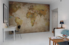 R10771 World Map Panorama Mural by Rebel Walls