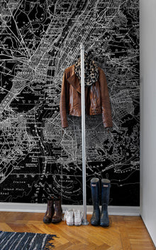 R10903 Map of NY Panorama Mural by Rebel Walls