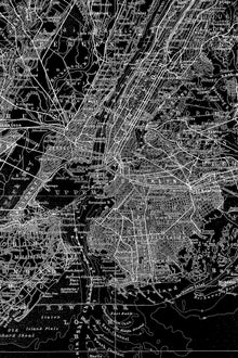 R10903 Map of NY Panorama Mural by Rebel Walls